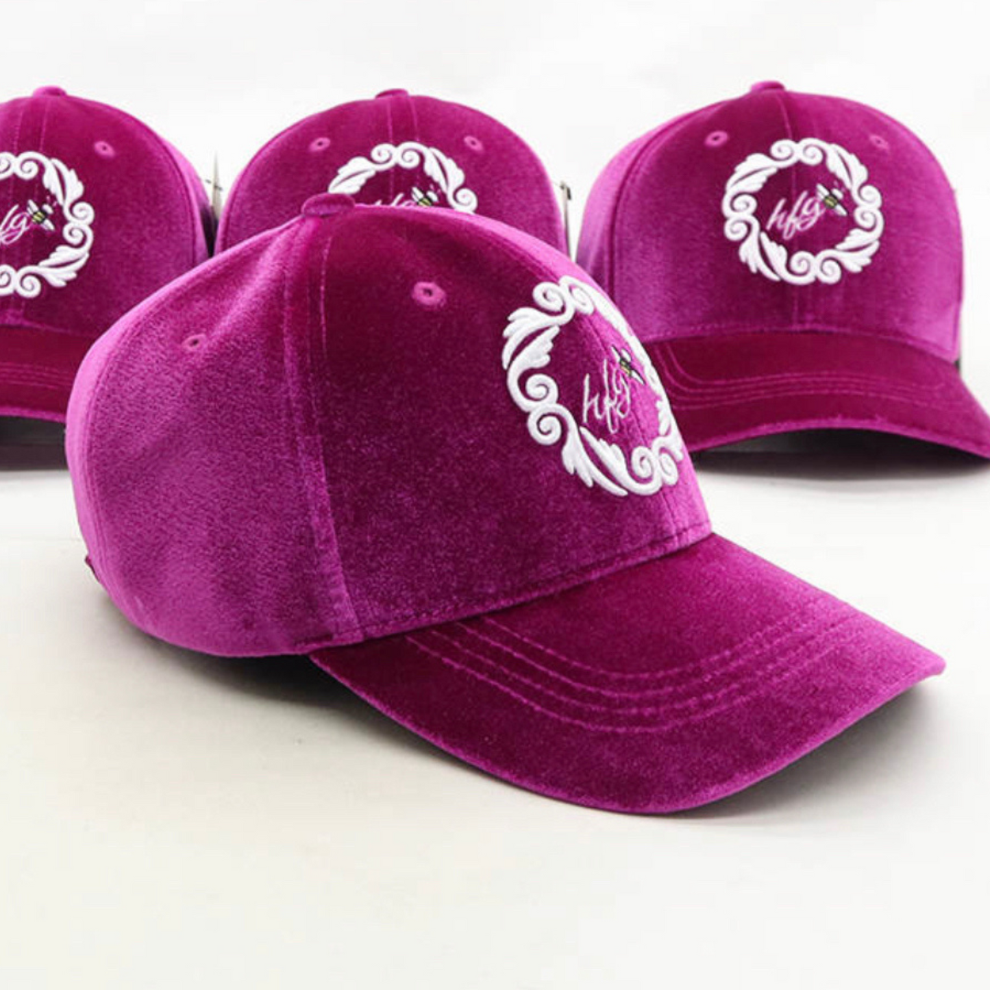 Velvet Buzz Baseball Hat (Magenta)