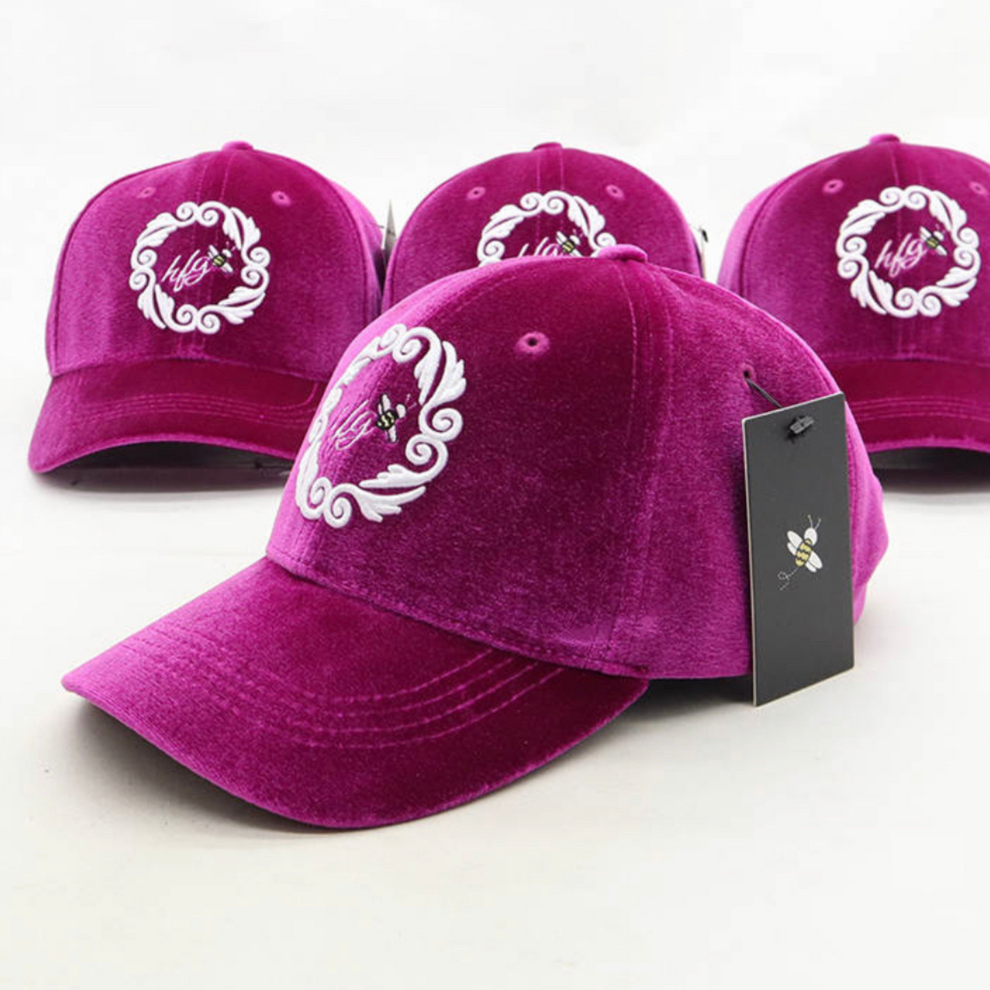 Velvet Buzz Baseball Hat (Magenta)