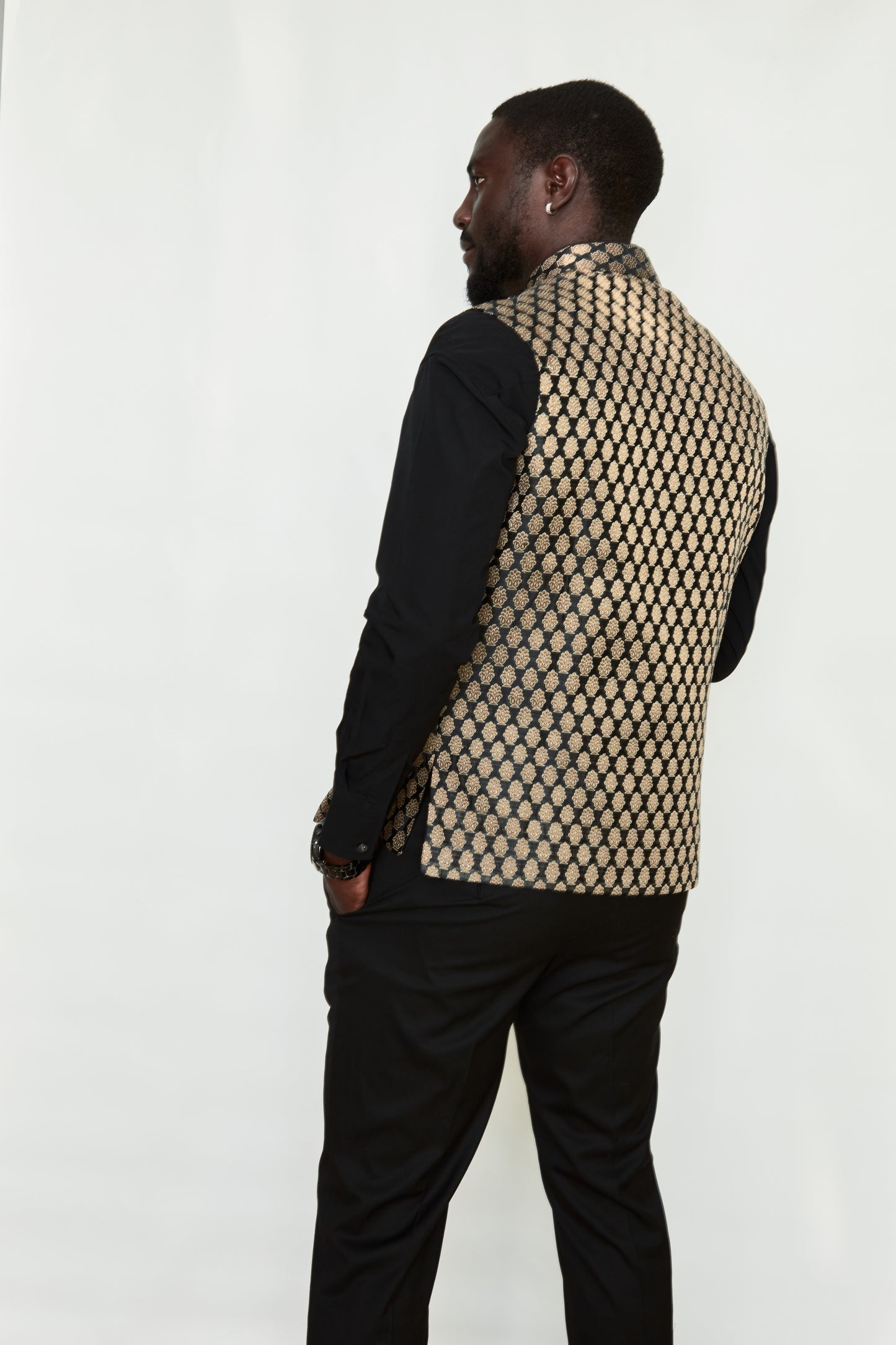 Noble Knight Brocade Silk Formal Jacket Vest