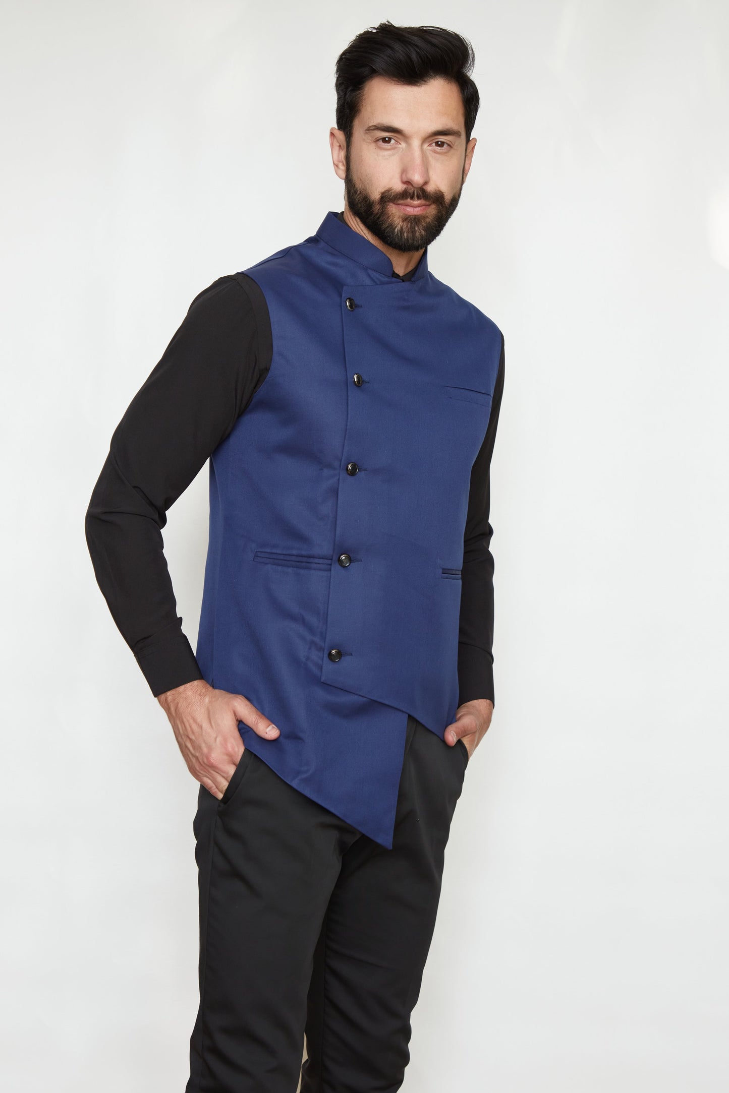 Off-Center Formal Jacket Vest