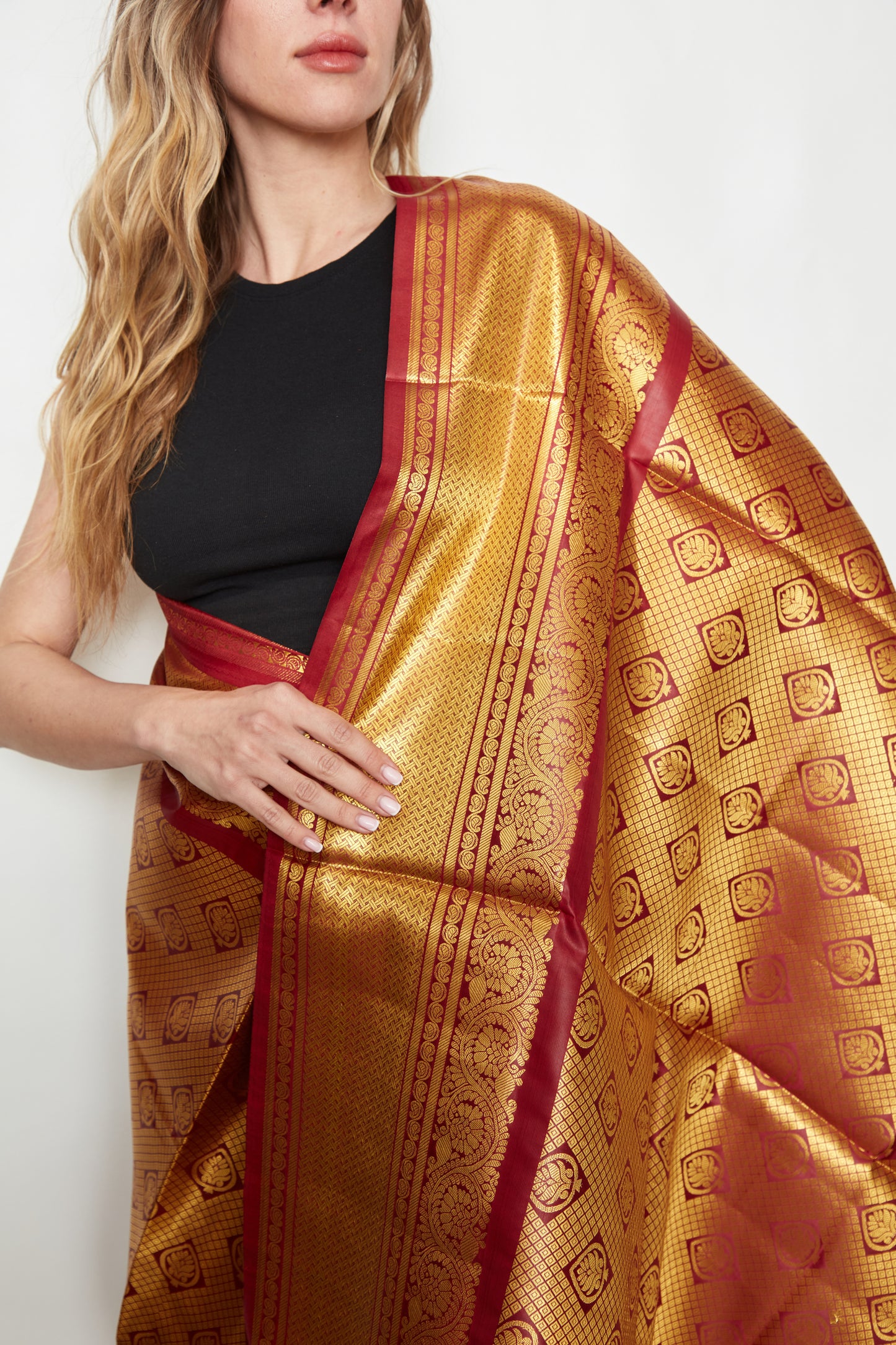 Shimmer Medley Brocade Silk Stole