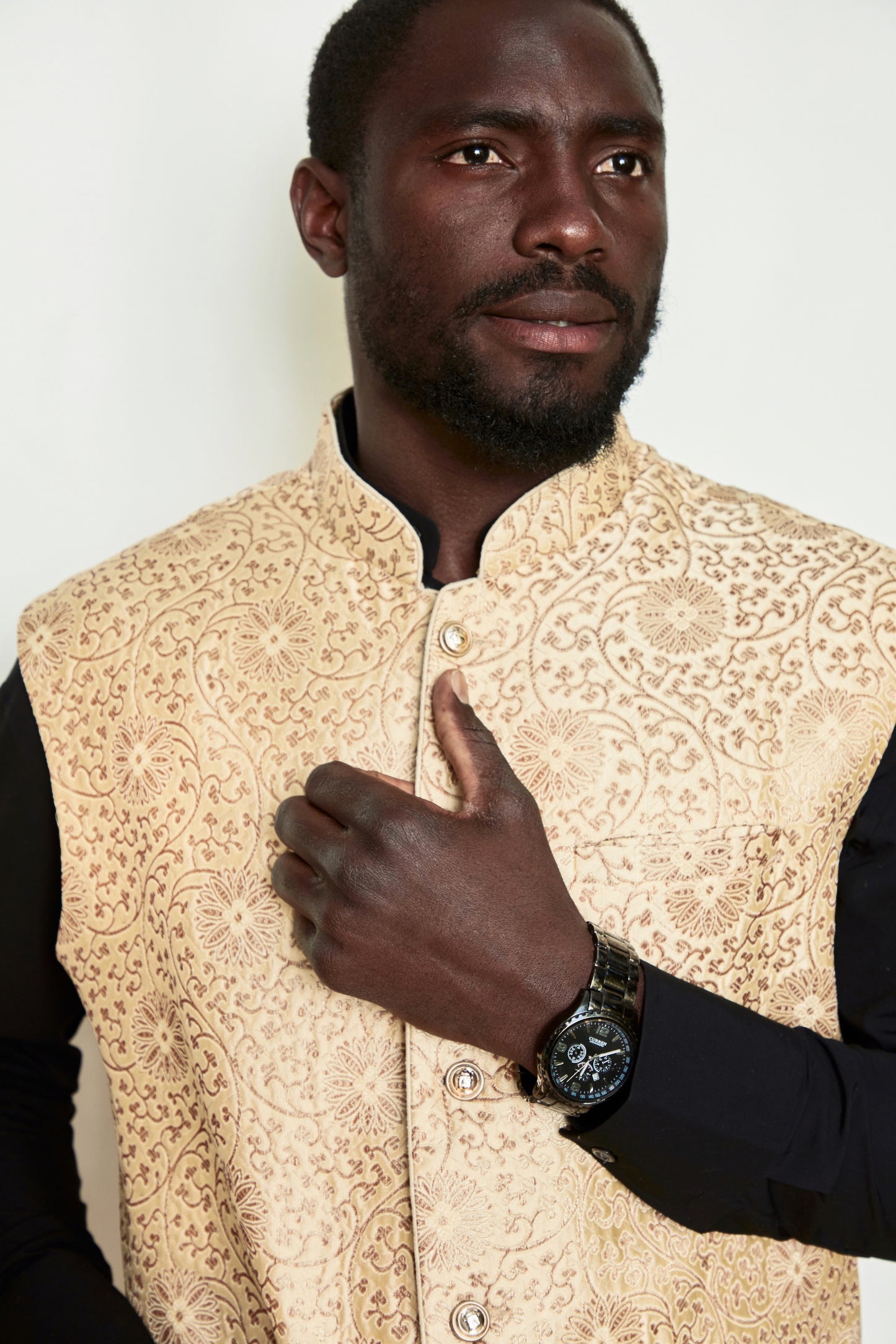 Gentleman’s Brocade Silk Formal Jacket Vest
