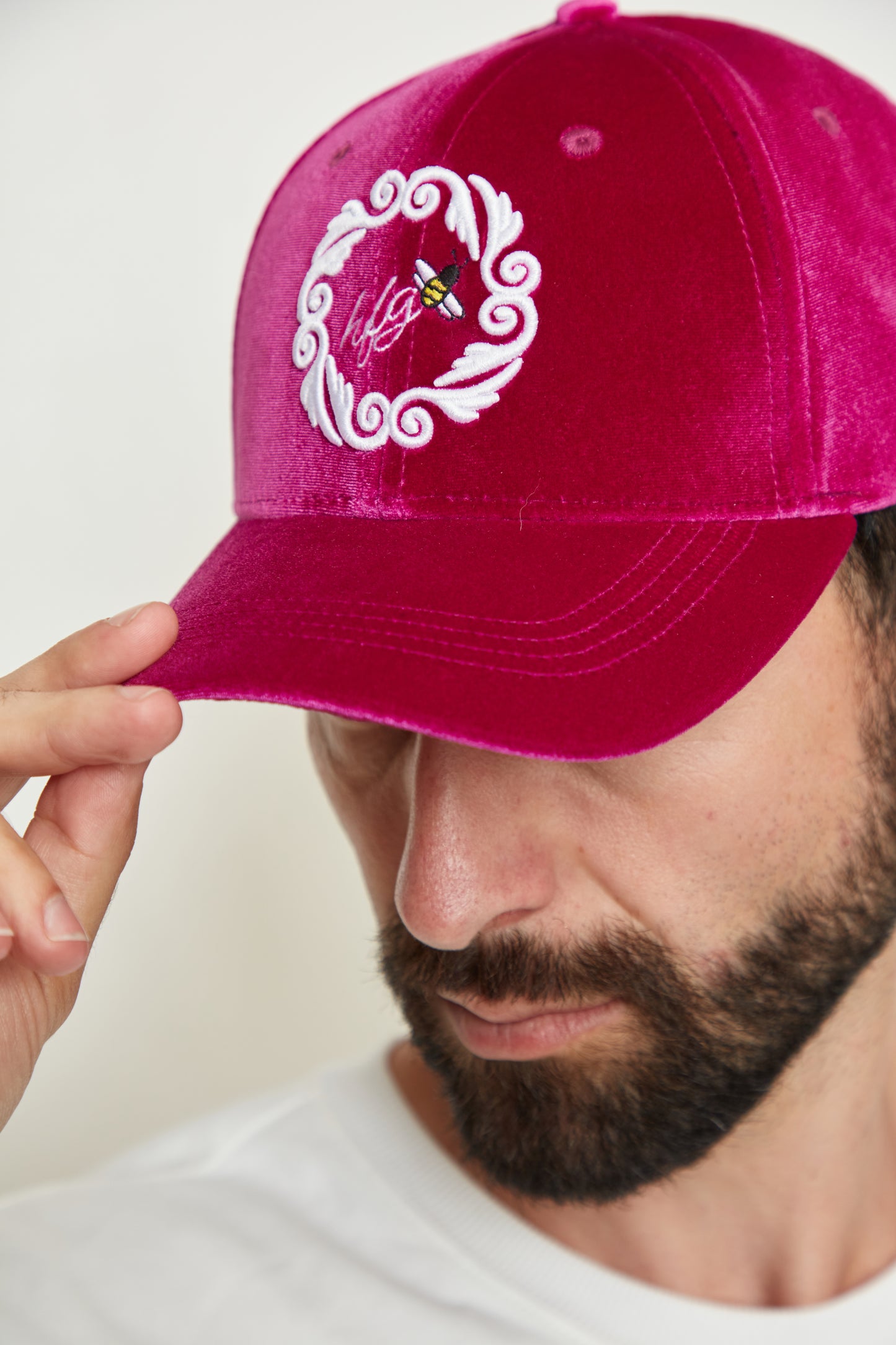 Velvet Buzz Baseball Hat (Magenta)