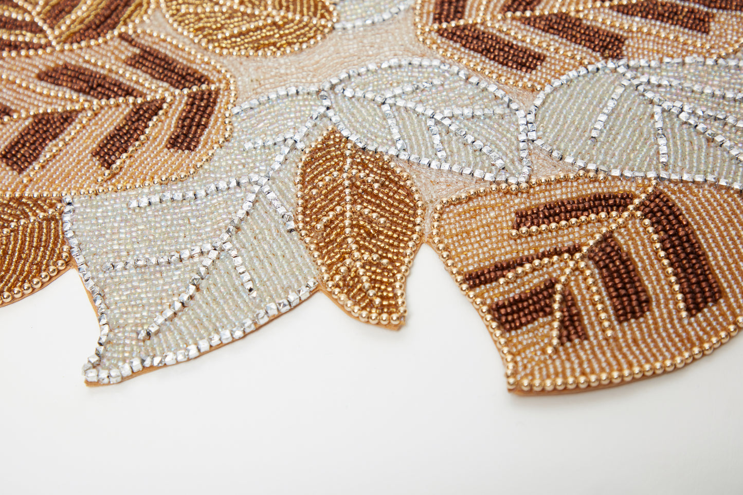Indian Forest Beaded Table Runner