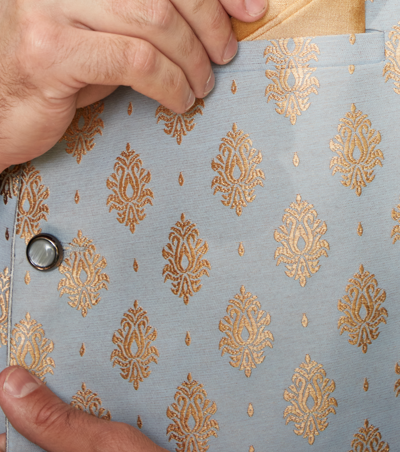 Suave Brocade Silk Formal Jacket Vest