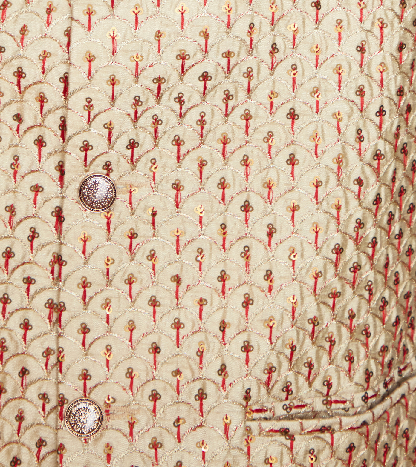 Festive Raw Silk Designer Formal Jacket Vest