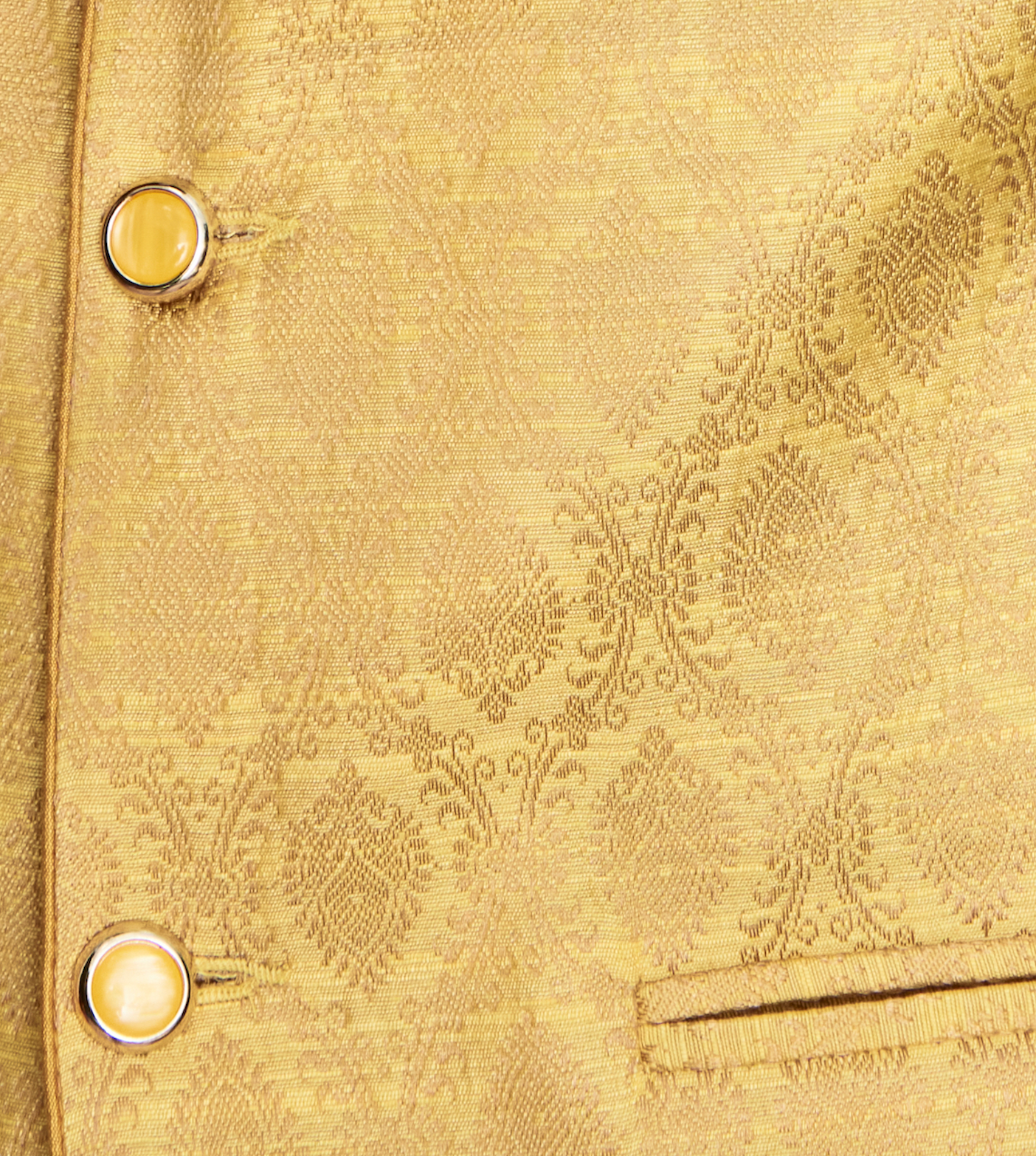 Golden Hour Brocade Silk Formal Jacket Vest