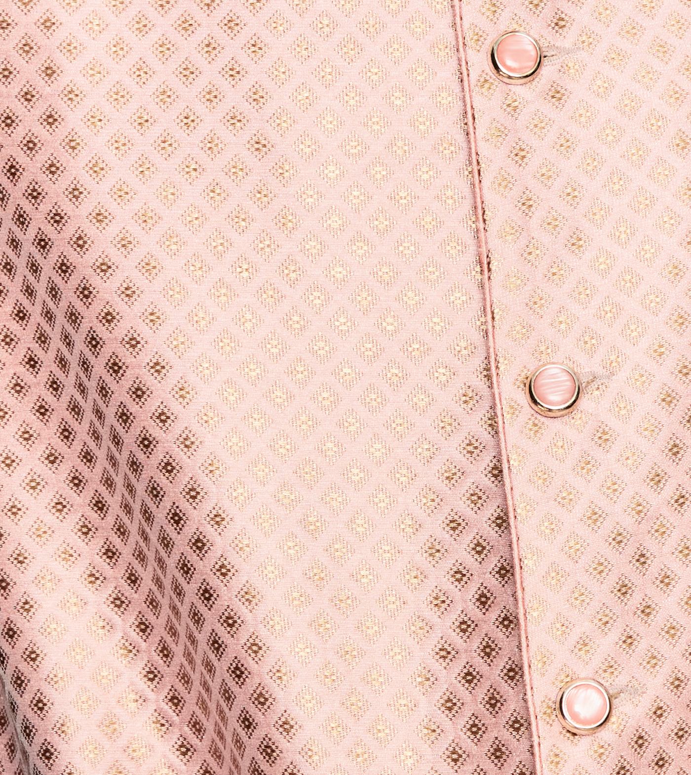 Rose Brocade Silk Formal Jacket Vest