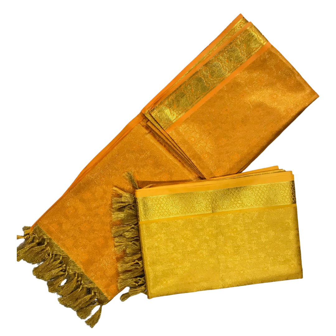 Kesariya Brocade Silk Stole