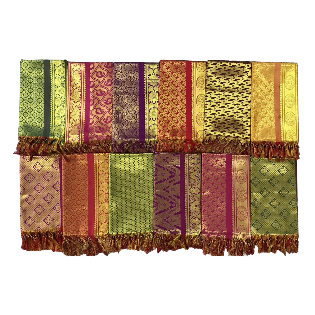 Shimmer Medley Brocade Silk Stole