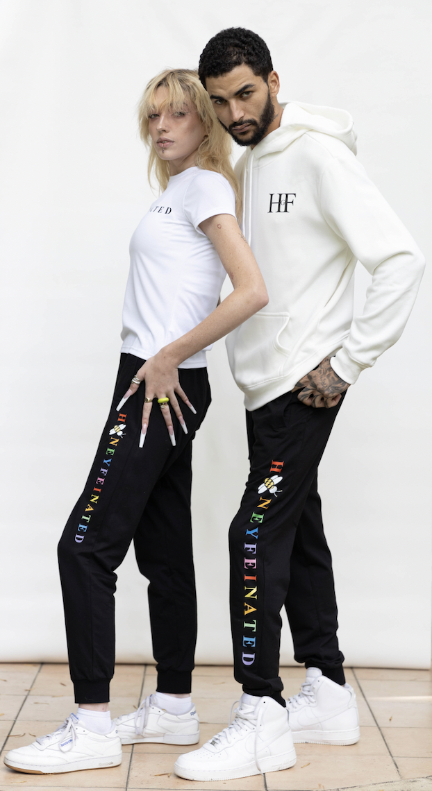 Rainbow Velvet-Lined Sweatpants
