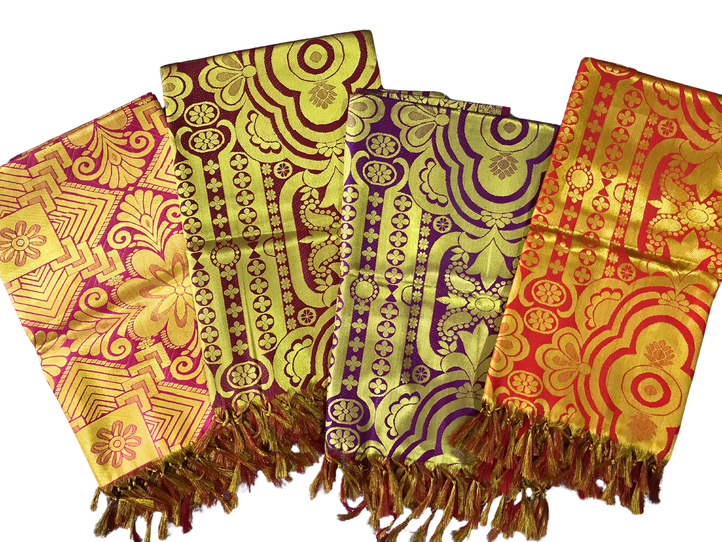 Gilded Lattice Brocade Silk Stole