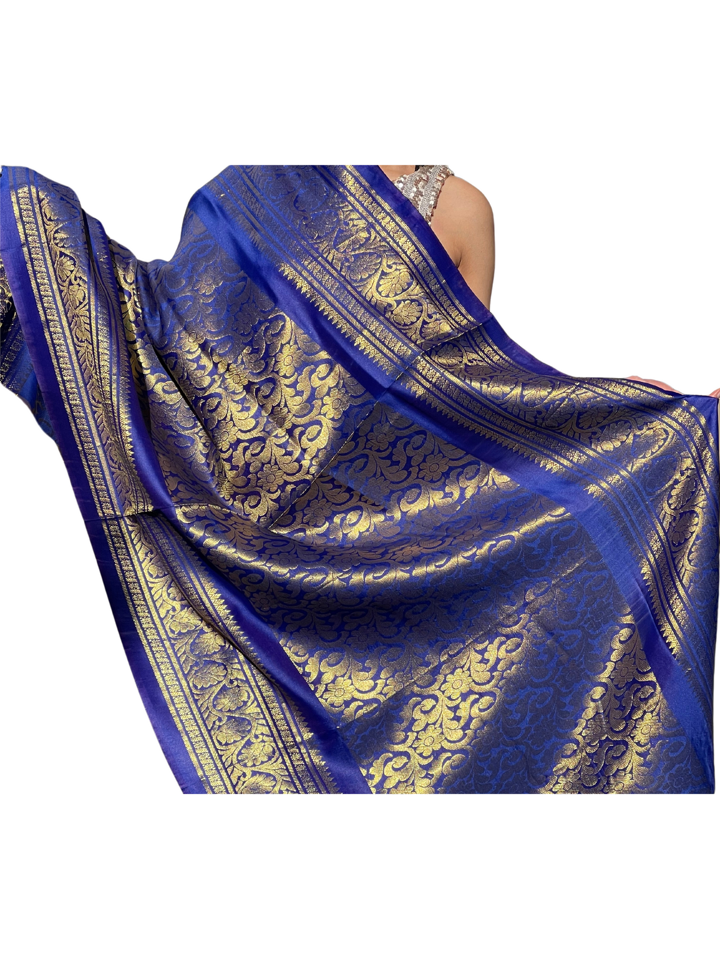 Royal Bouquet Brocade Silk Stole
