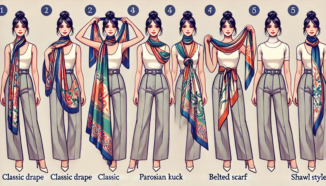 How to Wear a Long Silk Scarf