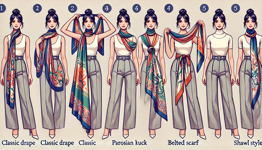 How to Wear a Long Silk Scarf