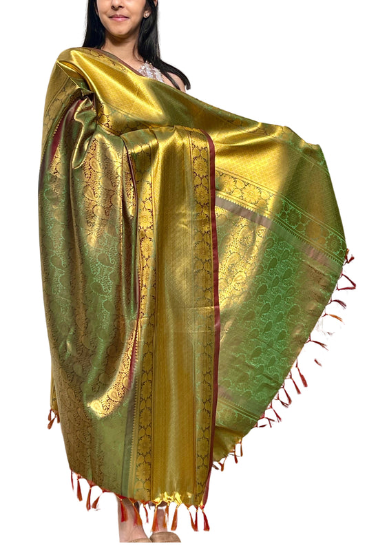 Heart of Gold Brocade Silk Stole