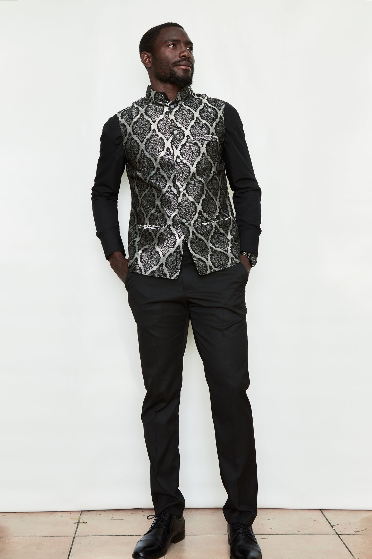 Imperial Brocade Silk Formal Jacket Vest