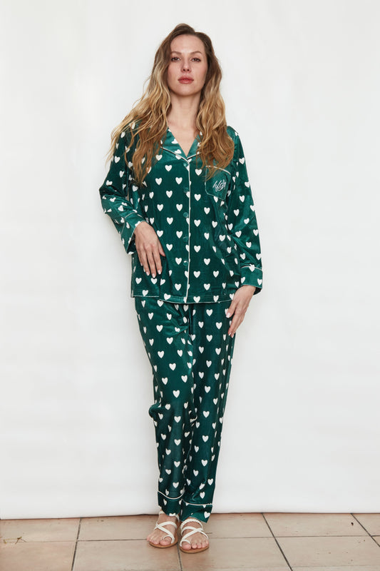 Heart of Velvet Pajama Set