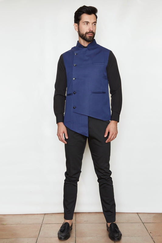 Off-Center Formal Jacket Vest