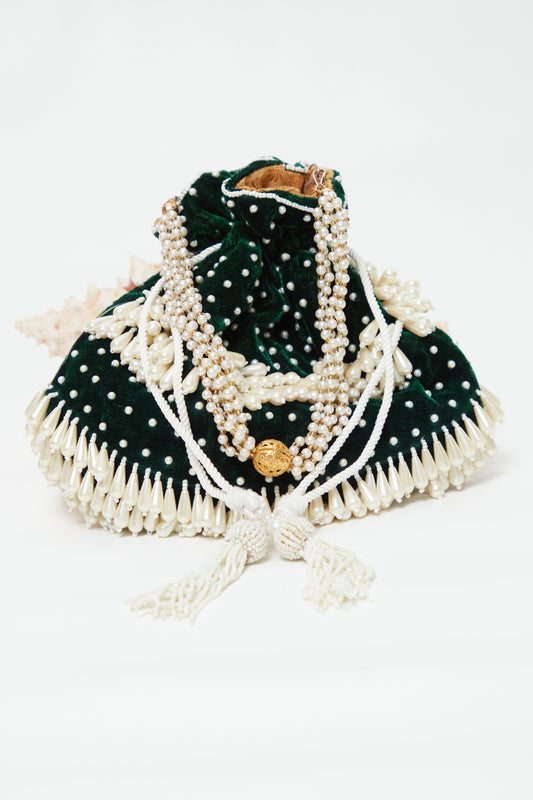 The Empress Potli (Divine Bottle Green)