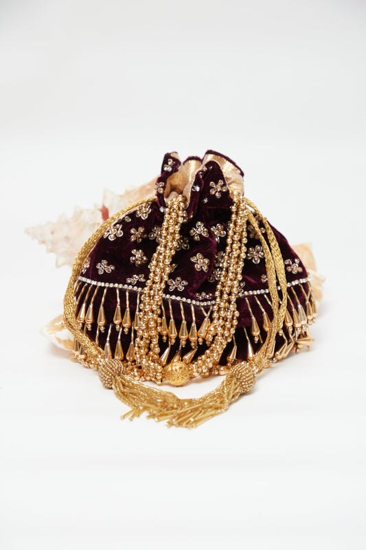 The Princess Potli (Elegant Maroon)